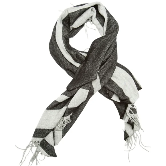 2/$80! Summer & Rose Fringe Kimono in Grey Stripe - Picture 7 of 11